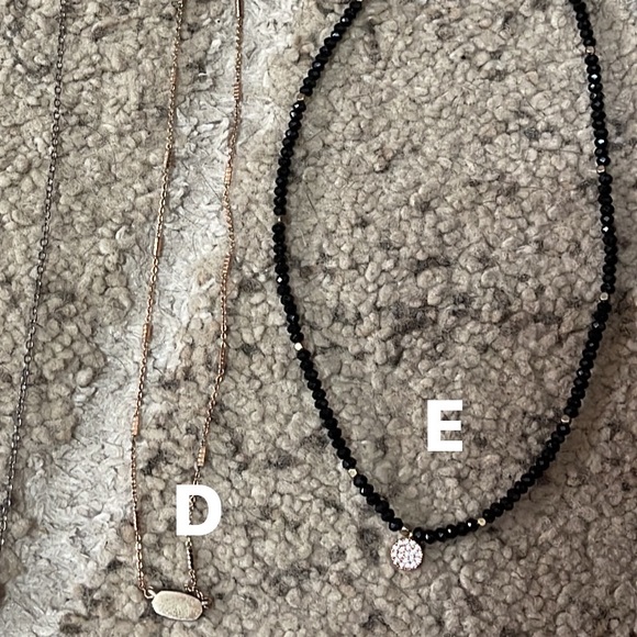 Kendra Scott Jewelry - 2 necklaces, rose gold Kendra, black choker